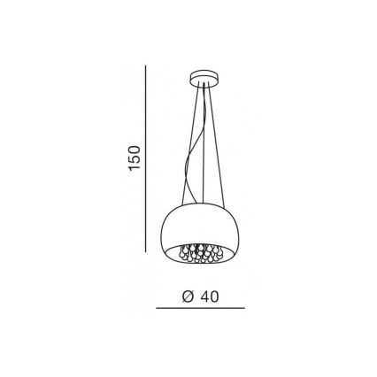 Azzardo AZ0699 - Suspension fil BURN 5xG9/40W/230V