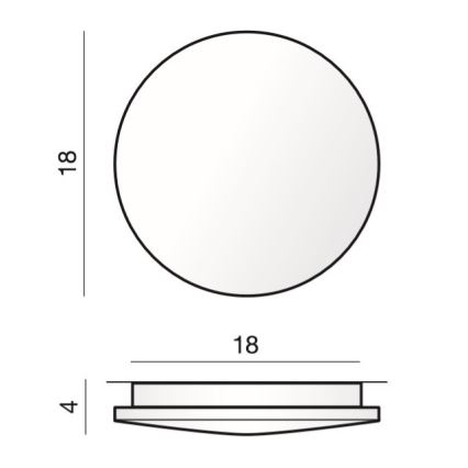 Azzardo AZ2715 - Plafonnier LED ANCONA 1xLED/12W/230V