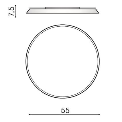 Azzardo AZ2739 - Plafonnier LED CORTONA LED/50W/230V 4000K