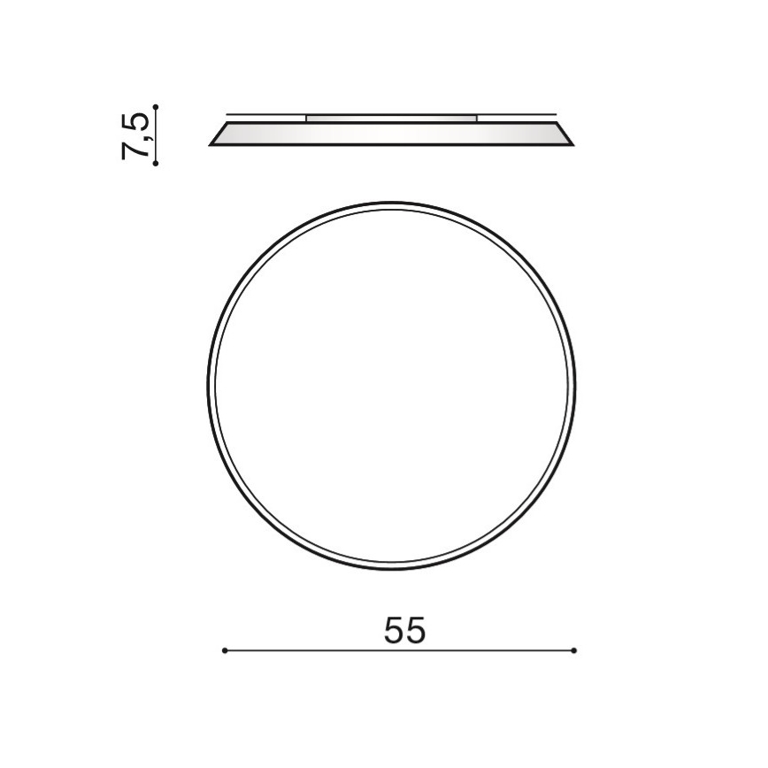 Azzardo AZ2743 - Plafonnier LED CORTONA 1xLED/50W/230V 3000K