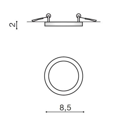 Azzardo AZ2832 - Suspension salle de bain LED SLIM 1xLED/6W/230V IP44