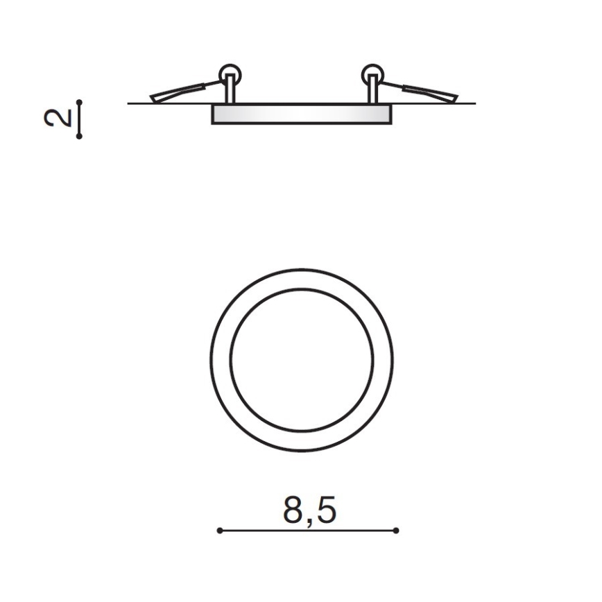 Azzardo AZ2832 - Suspension salle de bain LED SLIM 1xLED/6W/230V IP44
