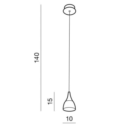 Azzardo AZ2847 - Suspension LED avec fil DALMATIA 1xLED/5W/230V