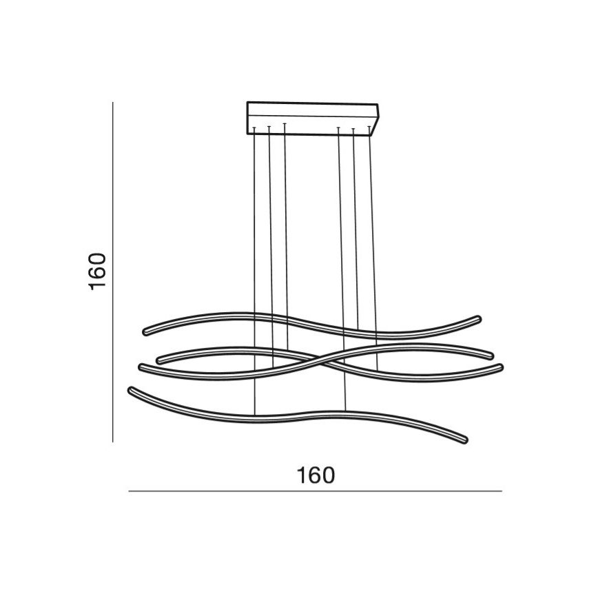 Azzardo AZ2913 - Suspension LED dimmable sur câble WAVES LED/70W/230V
