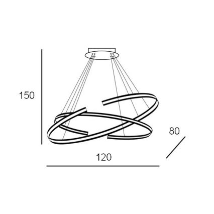 Azzardo AZ3356 - Suspension dimmable LED avec fil ALESSIA LED/100W/230V