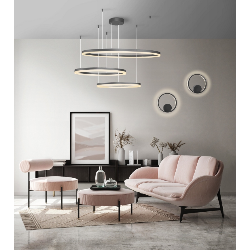Azzardo AZ4707 - Suspension LED sur câble HALO LED/130W/230V noire