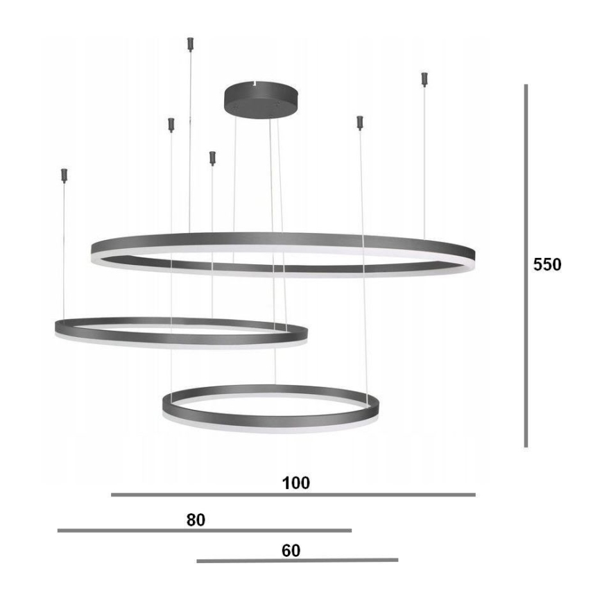 Azzardo AZ4707 - Suspension LED sur câble HALO LED/130W/230V noire