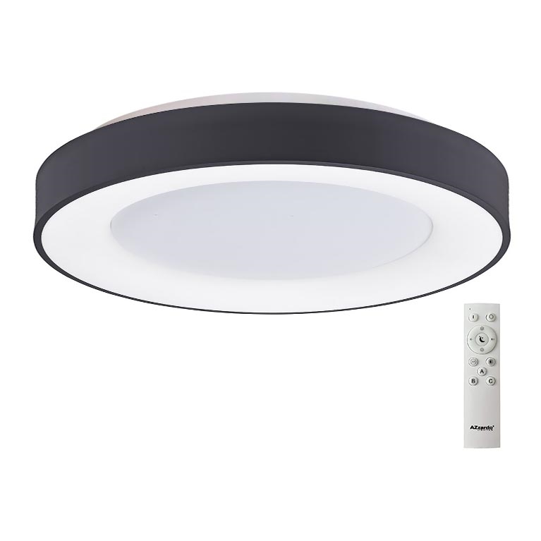 Azzardo AZ4995 - Plafonnier à intensité variable LED SANTANA LED/80W/230V noir + télécommande