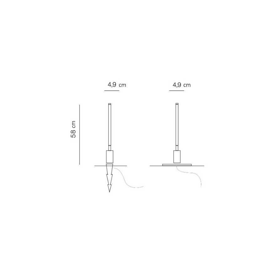 Azzardo AZ5337 - Lampe LED extérieure FREDO LED/6W/230V IP54 58 cm