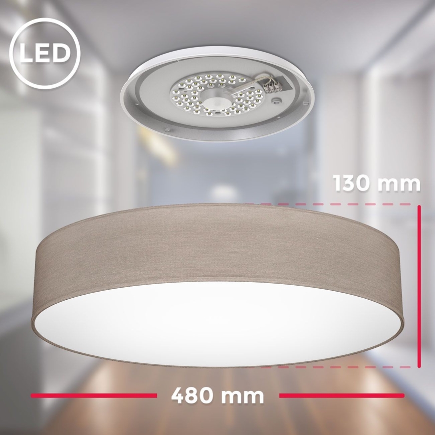 B.K. Licht 1395 - plafonnier LED LED/20W/230V taupe