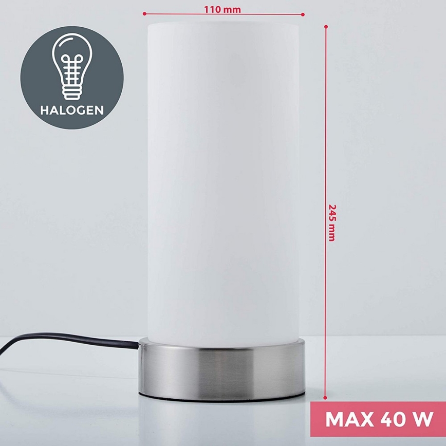 B.K. Licht BKL 1094 - Lampe de table avec détecteur 1x E14/40W/230V