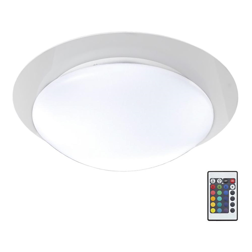 B.K.Licht BKL1025 - Plafonnier dimmable LED RGB salle de bain LED/12W/230V  IP44+télécommande