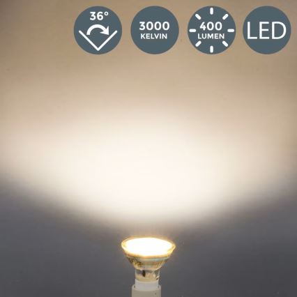 B.K.Licht - Lot de 10 ampoules LED GU10/5W/230V 3000K