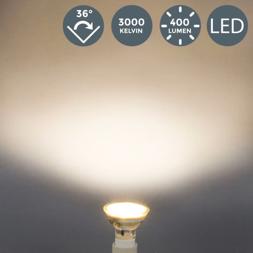 B.K.Licht - Lot de 10 ampoules LED GU10/5W/230V 3000K