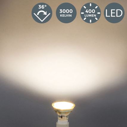 B.K.Licht - Lot de 5 ampoules LED GU10/5W/230V 3000K