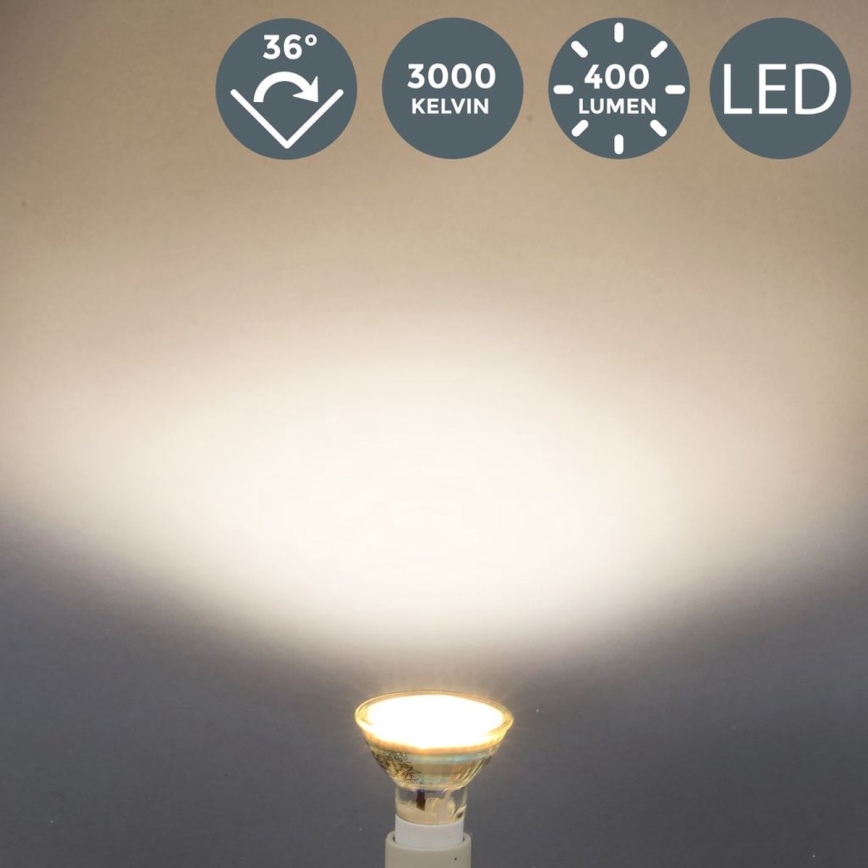 B.K.Licht - Lot de 5 ampoules LED GU10/5W/230V 3000K