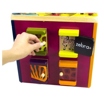 B-Toys - Cube interactif Zoo figuier caoutchouc