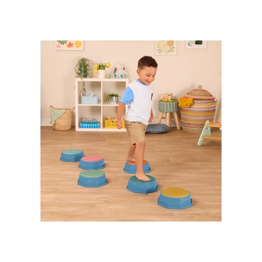 B-Toys - Pierres d'équilibre pour enfants BALANCE & HOP 6 pcs
