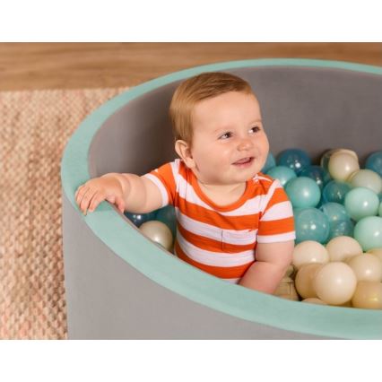 B-Toys - Piscine à boule enfant d. 89 cm gris/turquoise