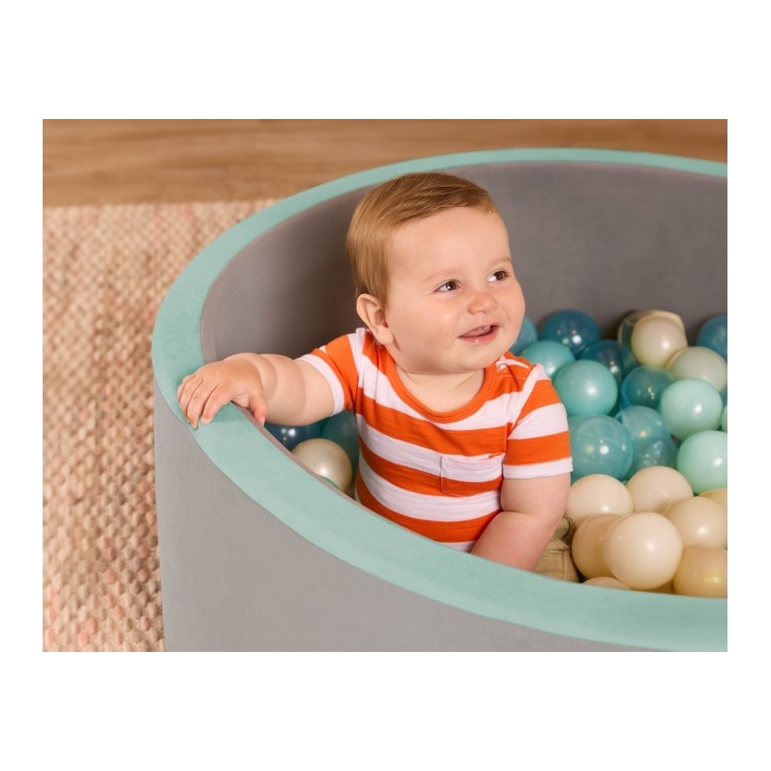 B-Toys - Piscine à boule enfant d. 89 cm gris/turquoise