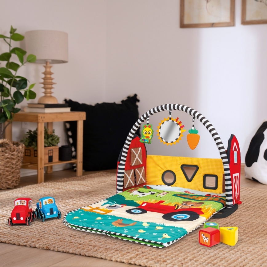 Baby Einstein - Tapis de jeu pour bébé BUSY BARNYARD 4xAA