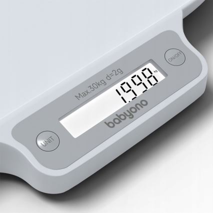 BabyOno - Balance électronique pour enfants jusqu'à 30 kg 3xAAA