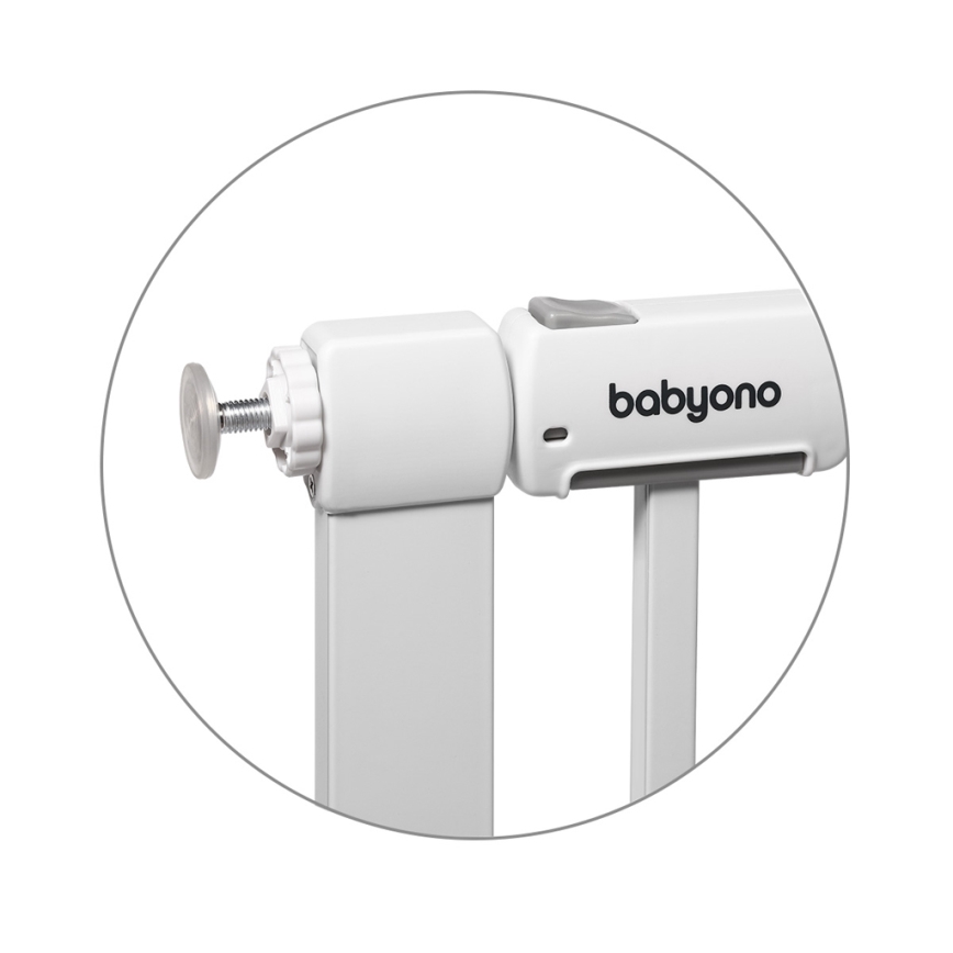 BabyOno - Barrière de sécurité 75-96 cm blanche
