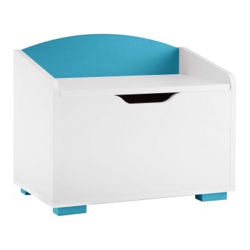 Bac de rangement pour enfant PABIS 50x60 cm blanc/bleu