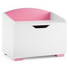 Bac de rangement pour enfant PABIS 50x60 cm blanc/rose