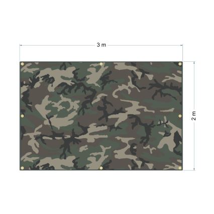 Bâche 2x3 m PU 2000 mm camouflage