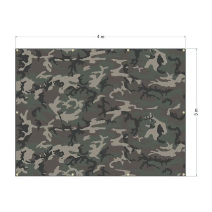 Bâche imperméable 3x4 m camouflage