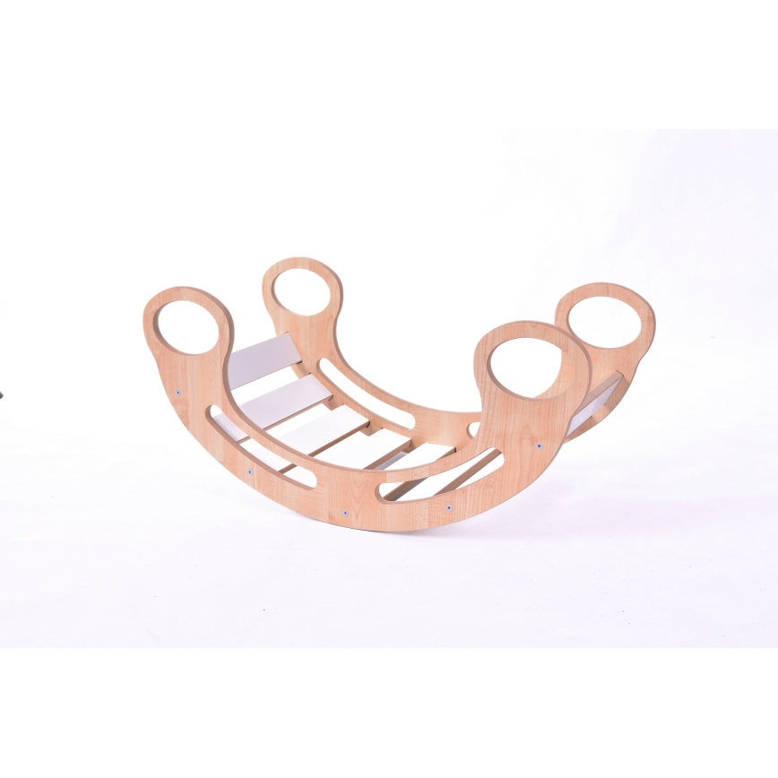 Balançoire multifonctionnelle Montessori blanc/érable