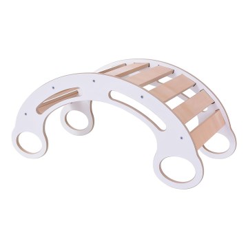 Balançoire multifonction Montessori blanc/érable