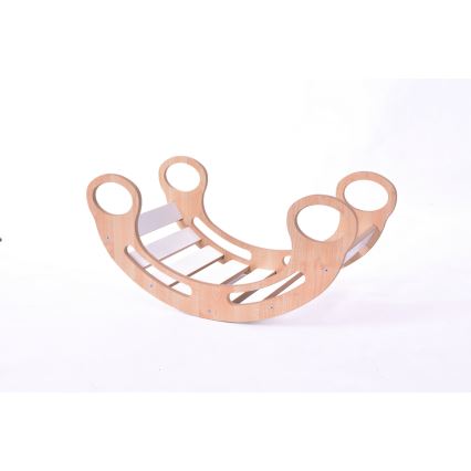 Balançoire multifonction Montessori blanc/érable