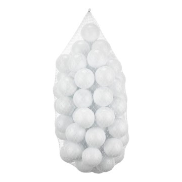 Balles de jeu en plastique 50 pcs d. 7 cm blanc