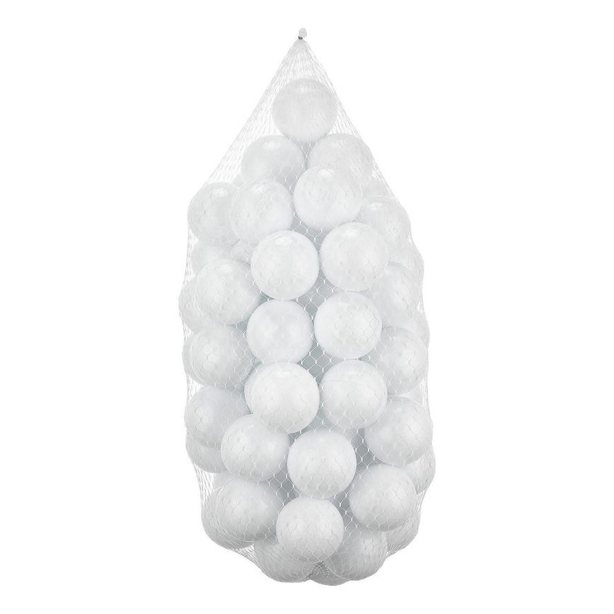 Balles de jeu en plastique 50 pcs d. 7 cm blanc