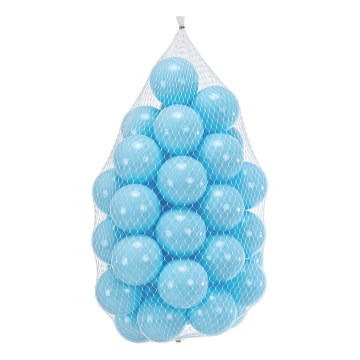 Balles de jeu en plastique 50 pcs d. 7 cm bleu
