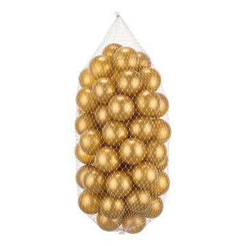 Balles de jeu en plastique 50 pcs d. 7 cm doré