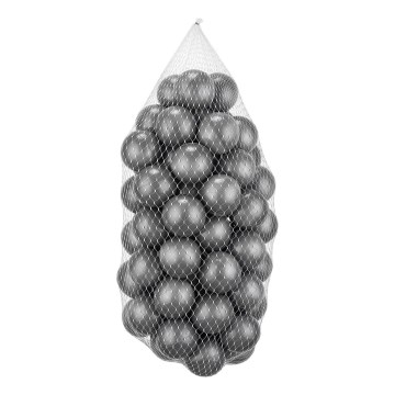 Balles de jeu en plastique 50 pcs d. 7 cm gris