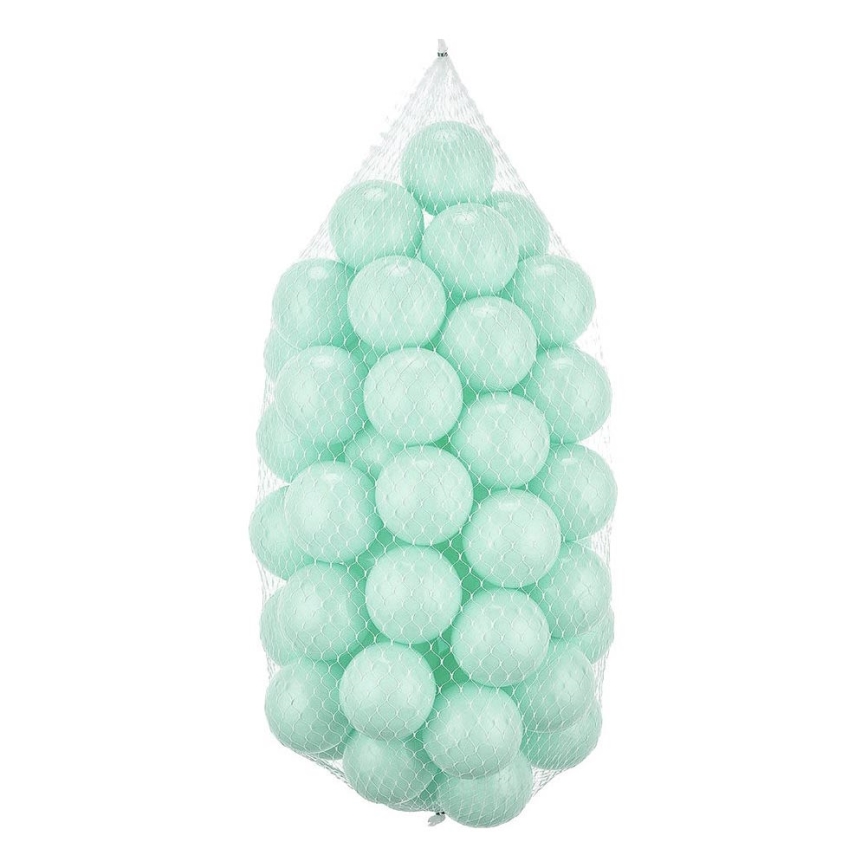 Balles de jeu en plastique 50 pcs d. 7 cm menthe