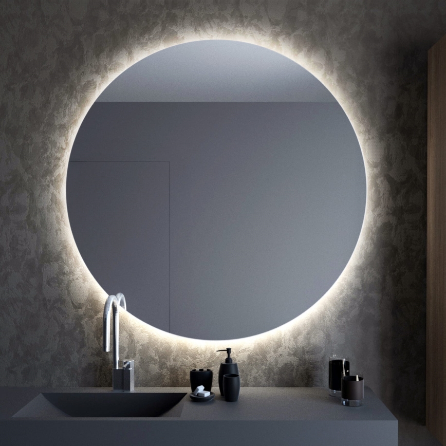 Baltica Design - Miroir mural de salle de bains avec rétroéclairage BRIGHT LED/15W/230V/4500K Ø 80 cm IP65