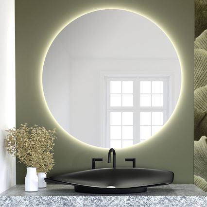 Baltica Design - Miroir mural de salle de bains LED avec rétroéclairage BRIGHT LED/15W/230V 3000K diam. 100 cm IP65