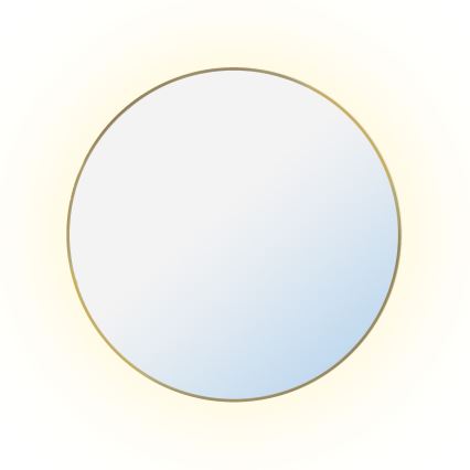 Baltica Design - Miroir mural LED pour salle de bains avec rétroéclairage BRIGHT LED/15W/230V 3000K Ø 80 cm IP65 doré
