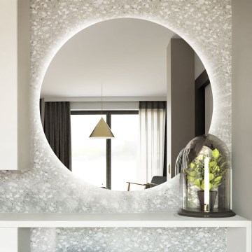 Baltica Design - Miroir mural de salle de bains LED avec éclairage intégré BRIGHT LED/15W/230V 6500K Ø 60 cm IP65