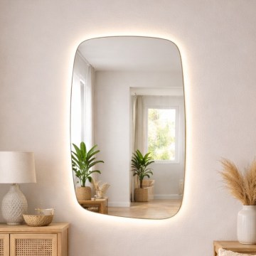 Baltica Design - Miroir mural LED pour salle de bains avec rétroéclairage STONE CALM LED/15W/230V 4500K 90x60 cm IP65