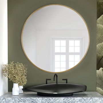 Baltica Design - Miroir mural TINY BORDER Ø 60 cm doré