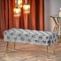 Banc ATHENA 40x100 cm gris/doré