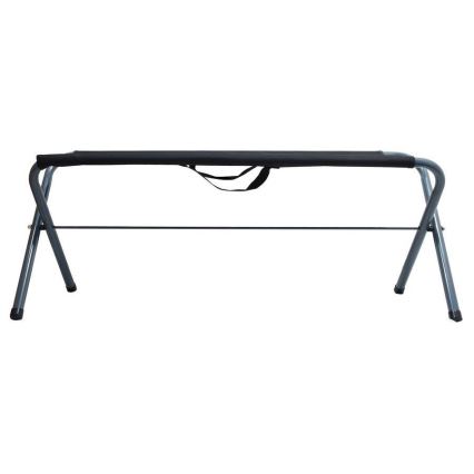 Banc de camping pliable noir/gris