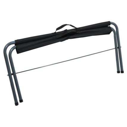 Banc de camping pliable noir/gris