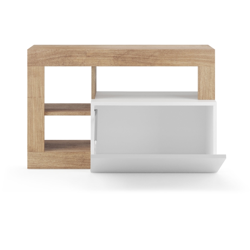 Banc LENOR 91 x 209 cm blanc/marron